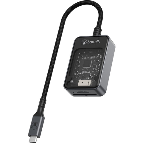 Bonelk Vision Long-Life USB-C to MicroSD/SD Adapter (SG/Clear)