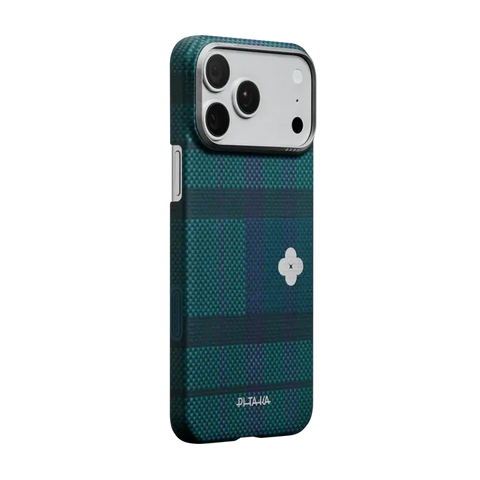 Pitaka Aramid Flora in Grid Edge Case for iPhone 17 Pro Max (Forest Dawn)
