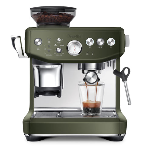 Breville the Barista Express® Impress Manual Coffee Machine (Olive Tapenade)
