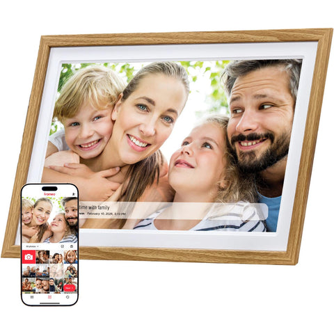 AKAI 21" Digital Photo Frame (Wood)
