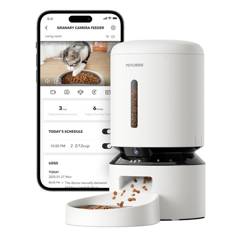 Petlibro Granary Camera Smart Feeder Single Tray 5L (White)