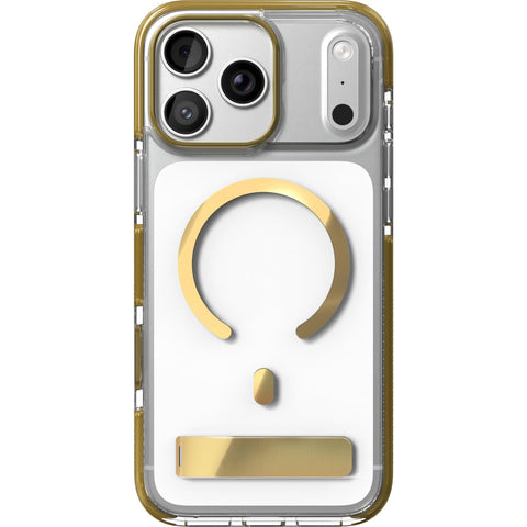ZAGG Santa Cruz Snap KickStand Metallic Case for iPhone 18 Pro Max/17 Pro Max (Gold)