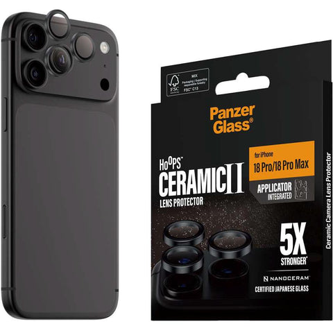 PanzerGlass Hoops Ceramic Camera Lens Protector for iPhone 18 Pro/18 Pro Max