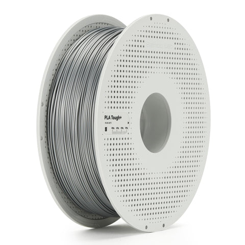 Bamulab PLA Tough+ 3D Printer Filament With Spool (Silver) [1kg]