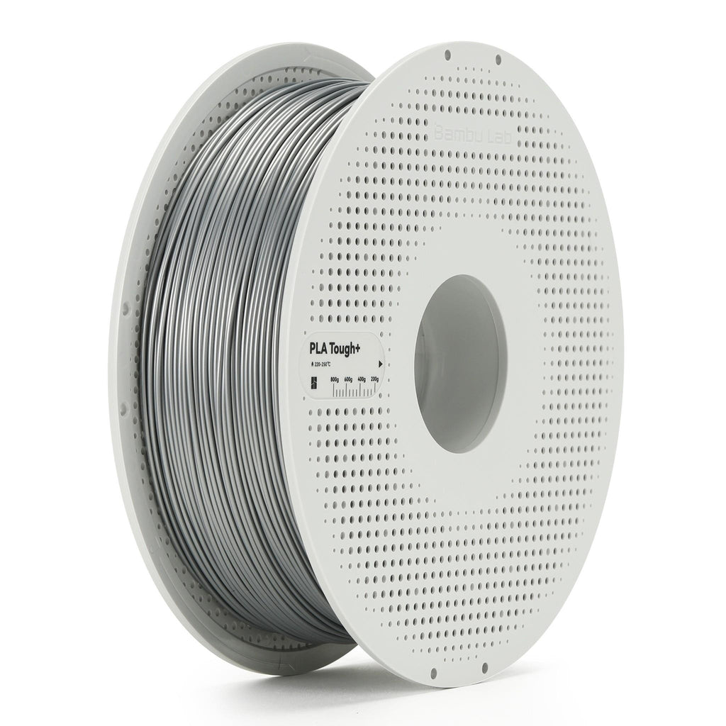 Bamulab PLA Tough+ 3D Printer Filament With Spool (Silver) [1kg] - JB Hi-Fi