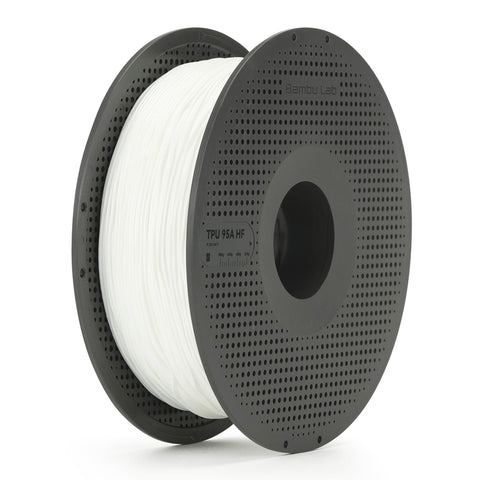Bambu Lab TPU 95A HF 3D Printer Filament With Spool (White) [1kg]
