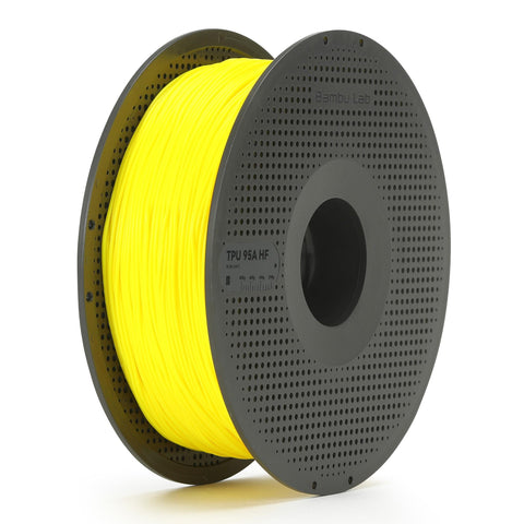Bambu Lab TPU 95A HF 3D Printer Filament With Spool (Yellow) [1kg]