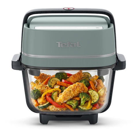 Tefal Crisp & Go Portable Glass Air Fryer (Eucalyptus)