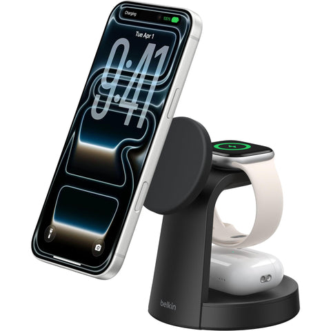 Belkin UltraCharge 3-in-1 Charging Stand (Black)