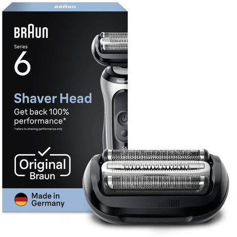Braun Series 6 64B Shaver Head with Sensitive Skinguard (Black)