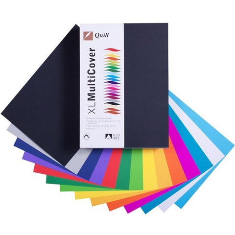 Quill Cover Paper 125GSM A4 Assorted Pack 500