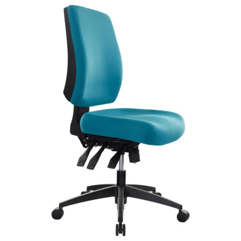 Buro Tidal Medium Back Chair Fully Upholstered Without Arms Teal