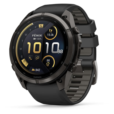 Garmin fenix 9 Pro 51mm with inReach Connectivity (Carbon Gray DLC Titanium with Black/Pebble Gray Silicone Band)