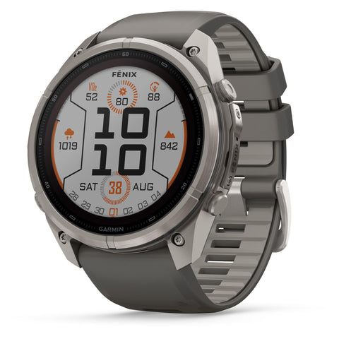 Garmin fenix 9 Pro 47mm Solar 51mm (Titanium with Pebble Gray Silicone Band)