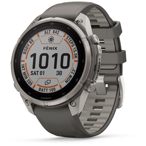 Garmin fenix 9 Pro 47mm with inReach Connectivity Solar (Titanium with Pebble Gray Silicone Band)