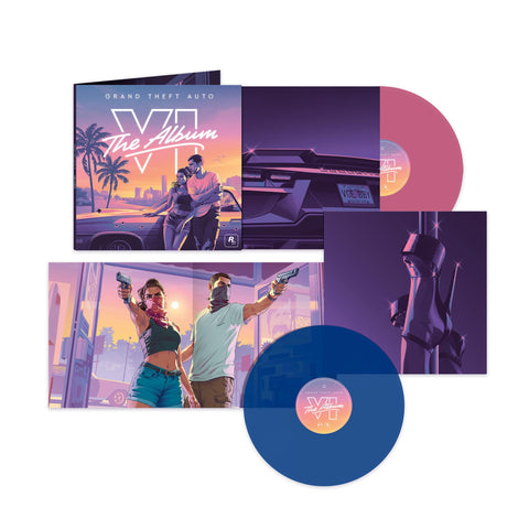 Grand Theft Auto VI: The Album (Soundtrack) (JB Hi-Fi AU Exclusive Pink / Blue Vinyl)