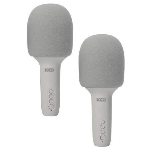 XCD Dual Wireless Karaoke Microphones with Speaker (Grey)