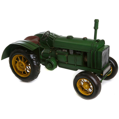 Boyle Metal Ornament Home Decor Collectible Tractor 38x18x18cm (Green/Gold)