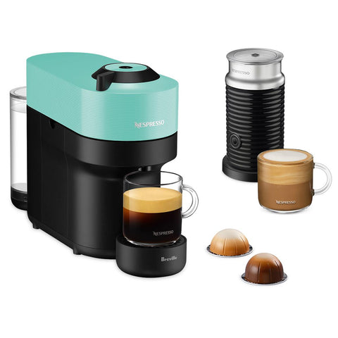 Breville Nespresso Vertuo Pop Bundle Morning Starter Set (Mint Green)