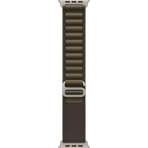 Apple Watch 49mm [Dark Olive] Alpine Loop  [Medium]  [Natural Titanium Finish]