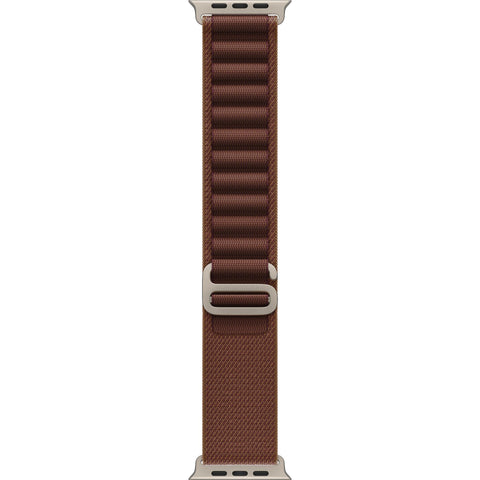 Apple Watch 49mm [Burgundy] Alpine Loop  [Medium]  [Natural Titanium Finish]