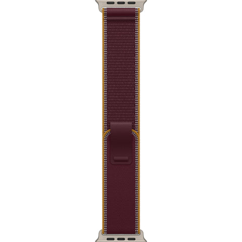 Apple Watch 49mm [Burgundy] Trail Loop  [S/M]  [Natural Titanium Finish]