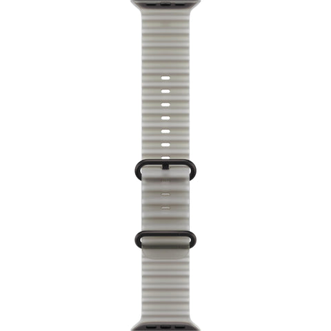 Apple Watch 49mm Translucent [Grey] Ocean Band  [Black Titanium Finish]
