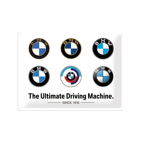 Nostalgic-Art BMW Logo Evolution 30x40cm Large Metal Tin Sign Plaque