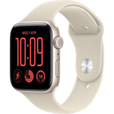 Apple Watch SE 3 44mm Starlight Aluminium Case  GPS + Cellular  Spor Band (S/M) [2026]