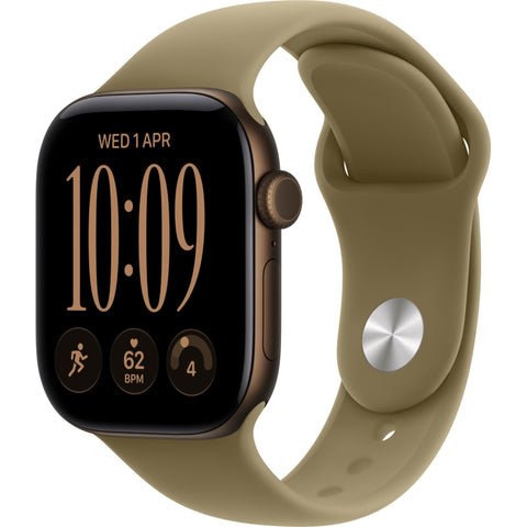 Apple Watch Series 12  42mm Dark Bronze Aluminium Case GPS + Cellular Sport Band (S/M) [Olive]