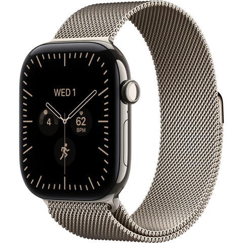 Apple Watch Series 12  46mm Natural Titanium Case GPS + Cellular Natural Milanese Loop  (S/M)