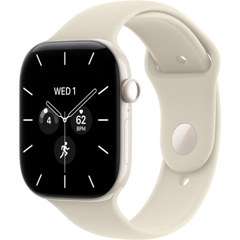 Apple Watch Series 12 46mm Pearl White Ceramic Case GPS + Cellular Sport Band (S/M) [Sand]