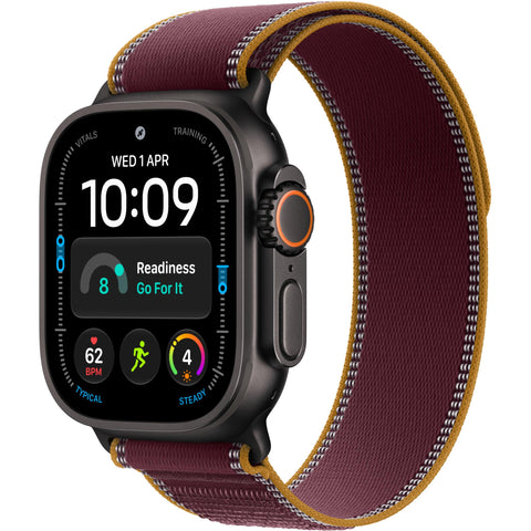 Apple Watch Ultra 4  49mm Black Titanium Case GPS + Cellular Trail Loop  (S/M)  [Burgundy]