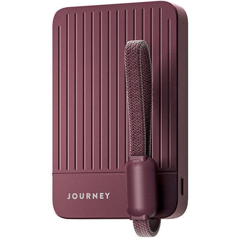 Journey FORTIX Connect 10k Semi-Solid-State Power Bank with Cable (Dark Cherry)