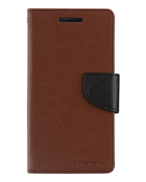 Fancy Diary Case for iPhone 13 Pro - Brown/Black
