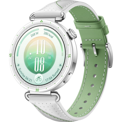 Huawei Watch GT 7 41mm (White & Green Composite Leather Strap)