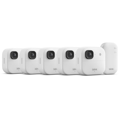 Blink Outdoor 2K+ Security Camera System (White) [5 Pack]