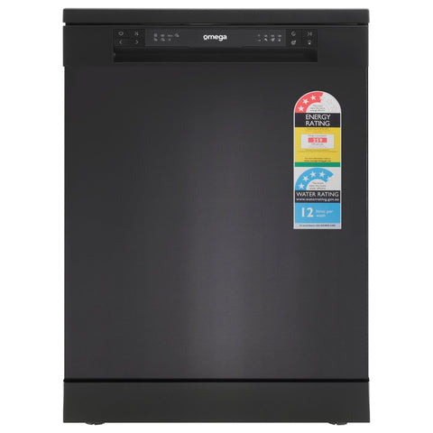 Omega ODWF6014X 14 Place Setting Freestanding Dishwasher (Black Stainless Steel)