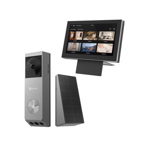 EZVIZ EP3X Pro Doorbell Pack With SD7 Screen & Solar Panel