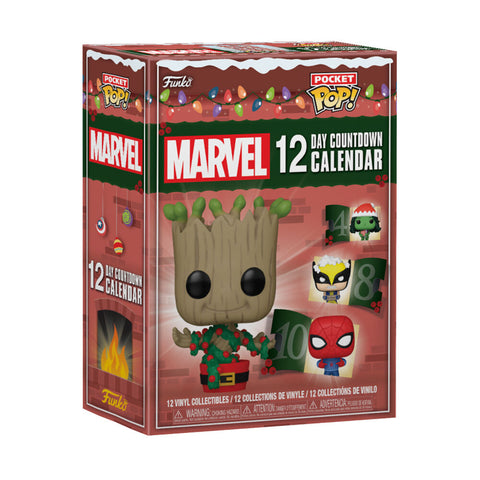 Marvel 2024 Marvel 12Day Countdown Calendar Pocket Pop Figure Set Toy