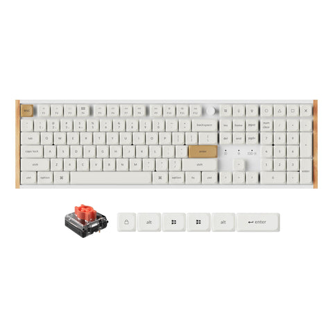 Keychron K5 Ultra 8K Wireless Custom Mechanical Keyboard (Silent Red Switch - White)