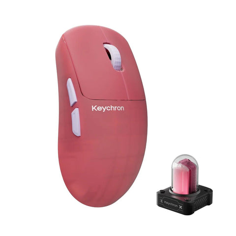 Keychron G6 HE 8K PixArt 3955 Wireless Mouse (Frosted Pink)