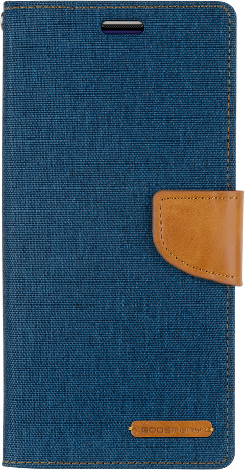 Goospery Canvas Diary For iPhone 13 Pro - Blue