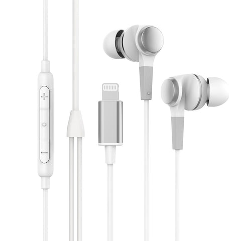 Rewyre Lightning Wired Earphones with Mic White