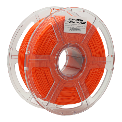 3D META TPU95A 3D Printing Filament - 1kg - Orange