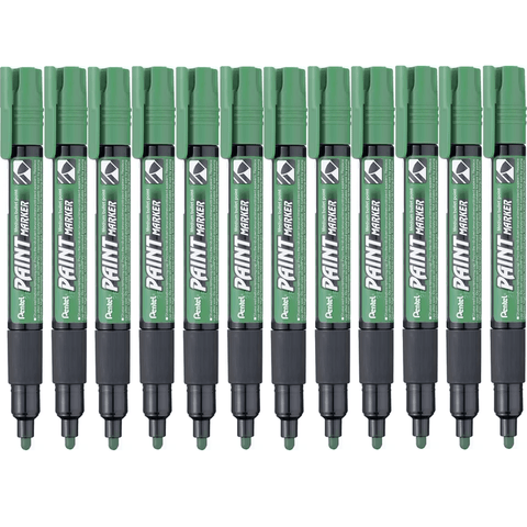 Pentel MMP20 Box 12 Paint Marker Medium Bullet Point (Green)