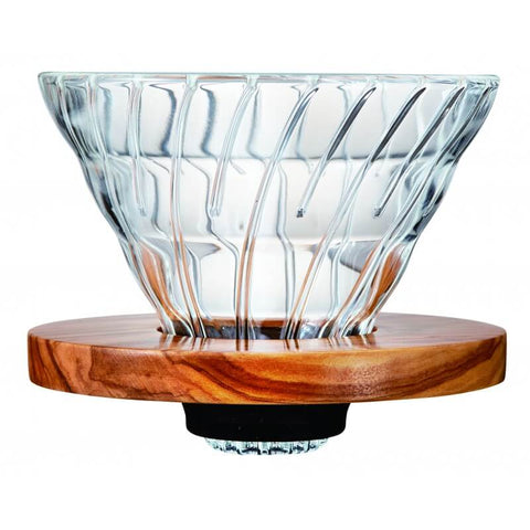 Hario V60 Glass – Olive Wood - 2 Cup