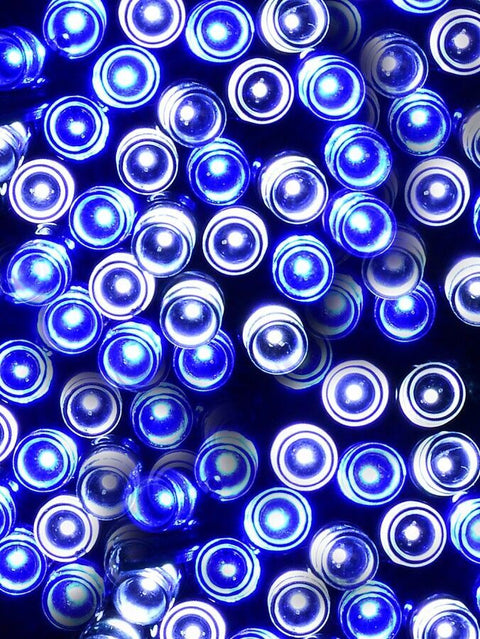 Christmas Warehouse - LITE1012 1000 Blue & Cool White LED String Fairy Lights 8 Function | 50m Blue & Cool White