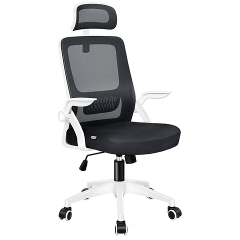 ALFORDSON Mesh Office Chair Executive Tilt Seat Computer (White Black)