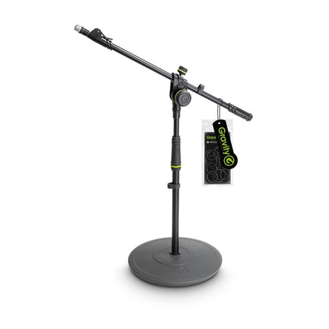Gravity Steel Microphone Stand 73cm with Telescopic Boom (Black)